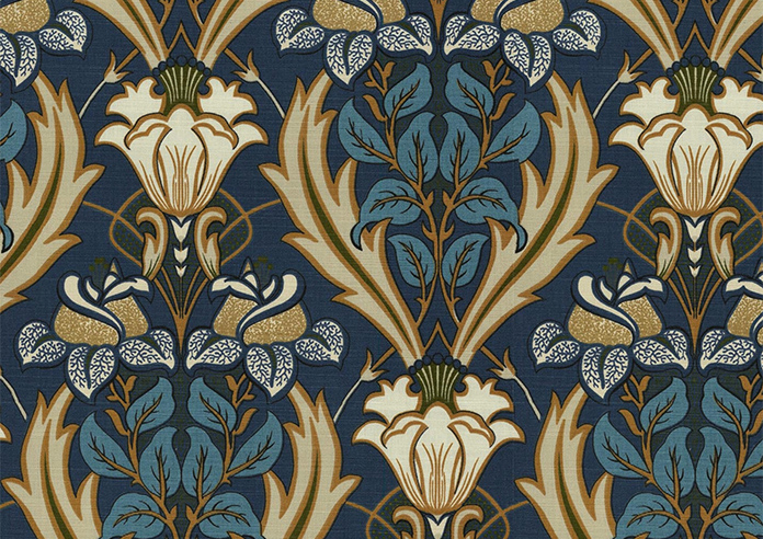 Acanthus, Navy - Twist&Fit Roman Blind - Image 7
